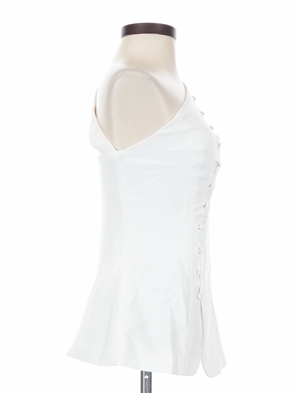 Commense One-Shoulder White Button-Front Top - Picture 3 of 6